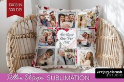 Valentines Day Photo Pillow PNG - Heart Picture Frame Pillow Product Image 1