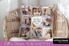 Family Photo Frame Pillow Sublimation - Floral Pillow Cover Product Image 1