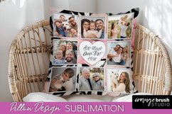 Family Photo Frame Pillow Sublimation - Floral Pillow Cover Product Image 1