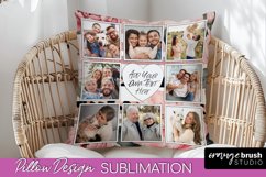 Family Photo Frame Pillow Sublimation - Floral Pillow Cover Product Image 1