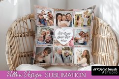 Family Photo Frame Pillow Sublimation - Floral Pillow Cover Product Image 1