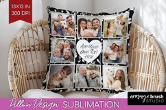 Retro Flowers Photo Pillow PNG - Floral Picture Frame Pillow Product Image 1