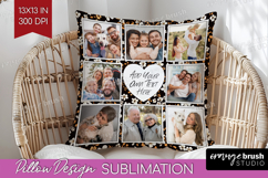 Retro Flowers Photo Pillow PNG - Floral Picture Frame Pillow Product Image 1