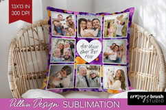 Retro Flowers Photo Pillow PNG - Floral Picture Frame Pillow Product Image 1