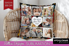 Retro Flowers Photo Pillow PNG - Floral Picture Frame Pillow Product Image 1