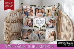 Flowers Photo Pillow PNG - Vintage Floral Picture Frame Product Image 1