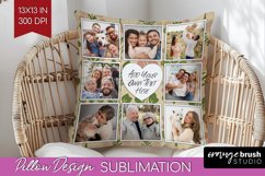 Flowers Photo Pillow PNG - Vintage Floral Picture Frame Product Image 1