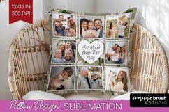 Flowers Photo Pillow PNG - Vintage Floral Picture Frame Product Image 1