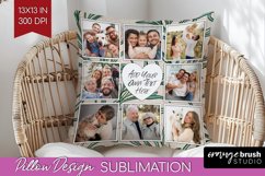 Flowers Photo Pillow PNG - Vintage Floral Picture Frame Product Image 1