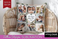 Flowers Photo Pillow PNG - Vintage Floral Picture Frame Product Image 1