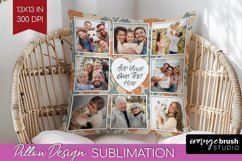 Flowers Photo Pillow PNG - Vintage Floral Picture Frame Product Image 1