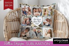 Flowers Photo Pillow PNG - Vintage Floral Picture Frame Product Image 1