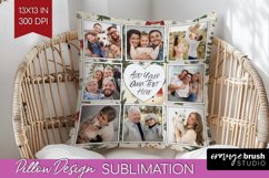 Christmas Photo Pillow PNG - Snowman Picture Frame Pillow Product Image 1