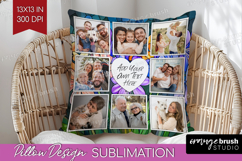 Stained Glass Photo Pillow PNG - Flowers Picture Frame Cover Product Image 1