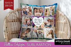 Stained Glass Photo Pillow PNG - Flowers Picture Frame Cover Product Image 1