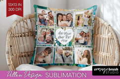 Stained Glass Photo Pillow PNG - Flowers Picture Frame Cover Product Image 1