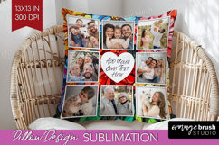 Stained Glass Photo Pillow PNG - Flowers Picture Frame Cover Product Image 1