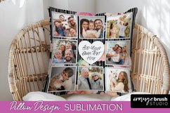 Family Photo Frame Pillow Sublimation - Floral Pillow Cover Product Image 1
