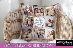 Family Photo Frame Pillow Sublimation - Floral Pillow Cover Product Image 1