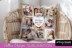 Family Photo Frame Pillow Sublimation - Floral Pillow Cover Product Image 1