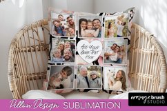 Family Photo Frame Pillow Sublimation - Floral Pillow Cover Product Image 1