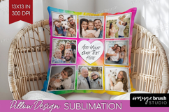 Tie Dye Photo Pillow PNG - Rainbow Picture Frame Pillow Product Image 1