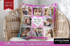 Tie Dye Photo Pillow PNG - Rainbow Picture Frame Pillow Product Image 1