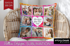 Tie Dye Photo Pillow PNG - Rainbow Picture Frame Pillow Product Image 1
