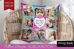 Tie Dye Photo Pillow PNG - Rainbow Picture Frame Pillow Product Image 1