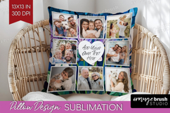 Stained Glass Photo Pillow PNG - Flowers Picture Frame Cover Product Image 1