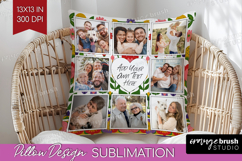 Folk Flowers Photo Pillow PNG - Floral Picture Frame Pillow Product Image 1
