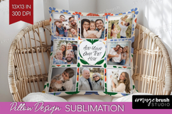 Folk Flowers Photo Pillow PNG - Floral Picture Frame Pillow Product Image 1