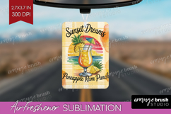 Pineapple Rum Punch Cocktail Air Freshener PNG Summer Drink Product Image 1