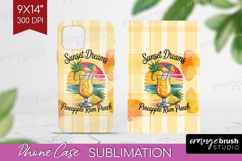 Pineapple Rum Punch Cocktail Phone Case PNG Summer Drink PNG Product Image 1