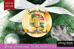 Pineapple Rum Punch Cocktail Ornament PNG Summer Drink PNG Product Image 1