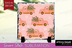 Pink Christmas Slate PNG - Coquette Xmas Square Slate Product Image 1