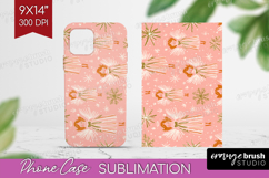 Pink Christmas Phone Case PNG - Coquette Xmas Case PNG Product Image 1
