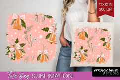 Pink Christmas Tote Bag - Coquette Xmas Tote Bag PNG Product Image 1