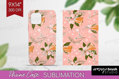 Pink Christmas Phone Case PNG - Coquette Xmas Case PNG Product Image 1