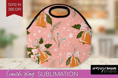 Pink Christmas Lunch Bag - Coquette Xmas Lunch Bug PNG Product Image 1