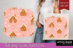 Pink Christmas Tote Bag - Coquette Xmas Tote Bag PNG Product Image 1