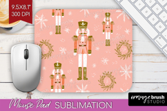 Pink Christmas Mouse Pad Sublimation - Coquette Xmas PNG Product Image 1