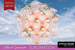 Pink Christmas Wind Spinner Sublimation PNG - Coquette Xmas Product Image 1