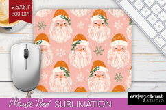 Pink Christmas Mouse Pad Sublimation - Coquette Xmas PNG Product Image 1