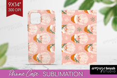 Pink Christmas Phone Case PNG - Coquette Xmas Case PNG Product Image 1