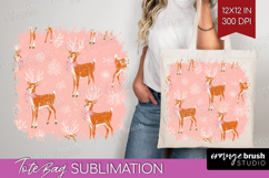 Pink Christmas Tote Bag - Coquette Xmas Tote Bag PNG Product Image 1