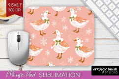 Pink Christmas Mouse Pad Sublimation - Coquette Xmas PNG Product Image 1