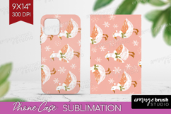 Pink Christmas Phone Case PNG - Coquette Xmas Case PNG Product Image 1