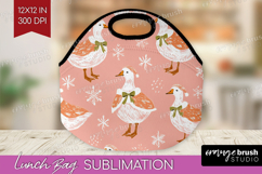 Pink Christmas Lunch Bag - Coquette Xmas Lunch Bug PNG Product Image 1