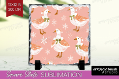 Pink Christmas Slate PNG - Coquette Xmas Square Slate Product Image 1